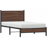  Metalni okvir kreveta bez madraca smeđi hrast 100x200 cm | shoptok.hr