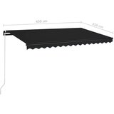 vidaXL tenda na ručno uvlačenje 450 x 350 cm antracit | shoptok.hr