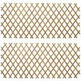 Proširiva rešetkasta ograda 2 pcs Svijetlosmeđa 100 x 105 cm