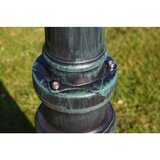 vidaXL stoječa vrtna svetilka 230 cm temno zelena/črna aluminijasta | Shoptok.si