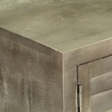 TV ormarić od masivnog drva manga sivi s mesingom 110x30x48 cm | shoptok.hr