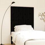  Zidno uzglavlje crni 95,5x3x110 cm od masivne borovine | shoptok.hr