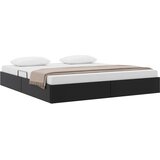  Otomanski krevet s pohranom Crna 180 x 200 cm Lažna koža | shoptok.hr