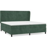  Krevet s oprugama i madracem tamnozeleni 200x200 cm baršunasti | shoptok.hr