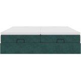 vidaXL Otomanski posteljni okvir z vzmetnicami zelen 200x200cm žamet, (21610807) | Shoptok.si
