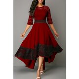 Fenzy Elegantna Haljina S Čipkom Bianca, Bordo | shoptok.hr