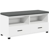  Klupa za hodnik s jastukom s ladicama Bijeli 100 x 38 x 46 cm | Eponuda.ba
