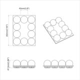  Ogledalne svjetiljke 12 pcs Bijelo 4.5 x 4.5 x 4.8 cm Plastika | shoptok.hr