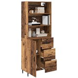  Visok predalnik 2 pcs Star les Inženirski les in steklo, (5000108174) | Shoptok.si