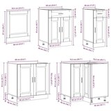  11-dijelni set kuhinjskih ormarića Porto konstruiranog drva | shoptok.hr