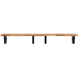  Zidna polica za umivaonik od čelika i masivnog bagremovog drva Smeđa 120 x 40 x 2 cm | shoptok.hr