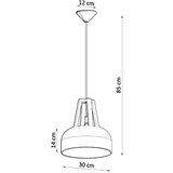  Obesna svetilka CASCO črna/naravni les, (21571557) | Shoptok.si