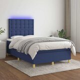  box spring s madracem LED plavi 120 x 200 cm od tkanine | shoptok.hr