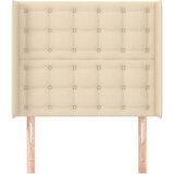  Uzglavlje s ušima krem 103x16x118/128 cm od tkanine | shoptok.hr