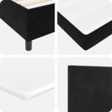  Box Spring Postelja z Mattresom Črna 90x200 cm Žamet, (22051114) | Shoptok.si
