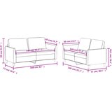  2-dijelni set sofa s jastucima sivi od umjetne kože | Eponuda.com