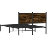vidaXL Metalni okvir kreveta s uzglavljem boja hrasta 120 x 190 cm | shoptok.hr