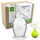 Haakaa ručna izdajalica silikon 2. gen 150 ml + čep bijeli cvijet Cijene
