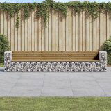 vidaXL Vrtna gabionska klop 347x71x65,5 cm impregnirana borovina | Shoptok.si