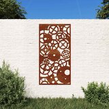  Vrtni zidni ukras 105 x 55 cm čelik COR-TEN s uzorkom zupčanika | shoptok.hr