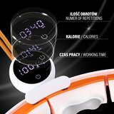  Hhm21 hula hop bijelo/narančasti magnetski s utegom + brojač hms | shoptok.hr