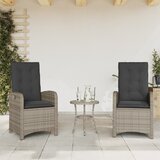  3-dijelni bistro set od poliratana s jastucima sivi | shoptok.hr
