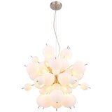 Globo 15633HO - Luster na sajli UDO 6xE14/25W/230V, prečnik 55 cm, bela | Eponuda.com
