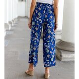 Gemre Blue Wide-Leg Floral Pants Palermo | ePonuda.com