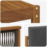  Set vanjskih sofa 4 kom. Prirodna i antracit | shoptok.hr
