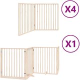 vidaXL Ograda za pse z vrati zložljiva 12 panelov 960 cm topolovina | Shoptok.si