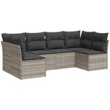 Maison Chic Seti vrtnega pohištva - Vrtna garnitura - Vrtni pohištvo set 6-delna z blazinami siv poli ratan, (21806249) | Shoptok.si
