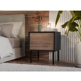  Set od 2 noćna ormarića CORTINA, 51 x 45 cm, crna/orah warnia | Eponuda.com
