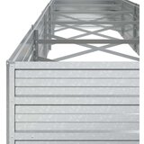 vidaXL Povišena vrtna gredica 400 x 80 x 45 cm pocinčani čelik srebrna | shoptok.hr
