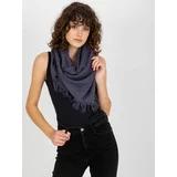Fashionhunters Lady's scarf with fringe - blue