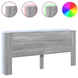 Ormarić za uzglavlje LED sivom sonomom 220x16,5x103,5 cm | shoptok.hr
