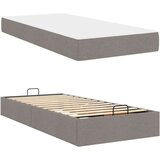 vidaXL Krevetna konstrukcija s madracem Sivo-smeđa 90 x 200 cm tkanina | shoptok.hr