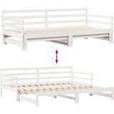  Dnevni krevet s ladicama bez madraca 90x200 cm masivno drvo | shoptok.hr
