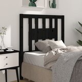  Uzglavlje crno 96 x 4 x 100 cm od masivne borovine | shoptok.hr