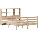 vidaXL Knjižna postelja brez vzmetnice 140x190 cm trdna borovina | Shoptok.si