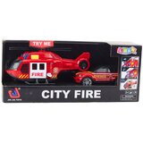  Set: Helicopter, Fire Truck, Fire Department, Lights, Sounds | Shoptok.si