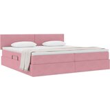  Krevet s od storage s madracem Ružičasta 200 x 200 cm Baršun | shoptok.hr