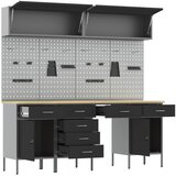  Set radnih ormarića s ladicama s pohranom 10 kom. Crna | shoptok.hr
