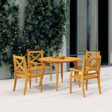  5-dijelni vrtni blagovaonski set od masivnog bagremovog drva | shoptok.hr