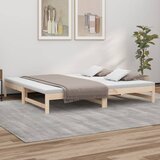  Dnevni ležaj na izvlačenje 2 x (90 x 200) cm masivna borovina | shoptok.hr