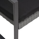  Vrtne blagovaonske stolice 2 kom tamnosive od PP ratana | shoptok.hr