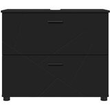 vidaXL Kupaonski ormar Crna 76.5 x 35 x 64 cm Konstruirano drvo | shoptok.hr