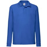 Fruit Of The Loom Blue Long Sleeve Polo Shirt Cene'.'