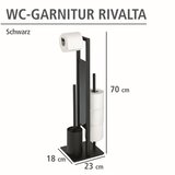 Wenko 3v1 set inox stekleno stojalo in držalo za WC papir in ščetko | Shoptok.si