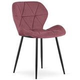 Mango stolica - tamnoružičasti baršun / crne noge x 3 | shoptok.hr