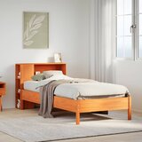 vidaXL Krevet s regalom za knjige bez madraca 90 x 200 cm od borovine | shoptok.hr